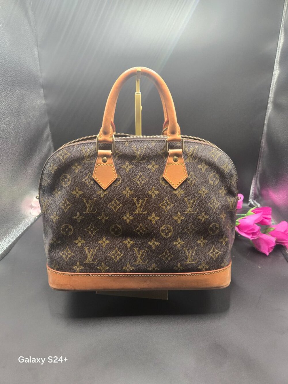 Louis Vuitton Monogram Alma PM Handbag Brown Canvas & Vachetta Leather | Vintage